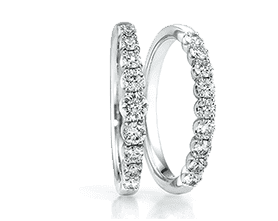Two diamond eternity rings